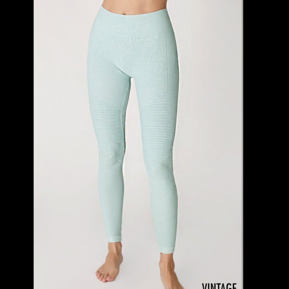 NEW Light Green High Waisted Vintage Moto Print Jeggings